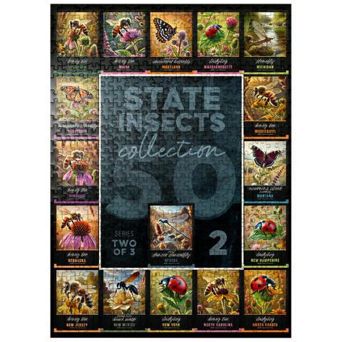 puzzleplate Collage: State Insects Series, Part 2 of 3 500 Jigsaw Puzzle