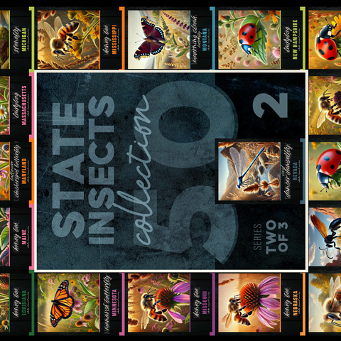 Collage: State Insects Series, Part 2 of 3 500 Jigsaw Puzzle 3D Modell