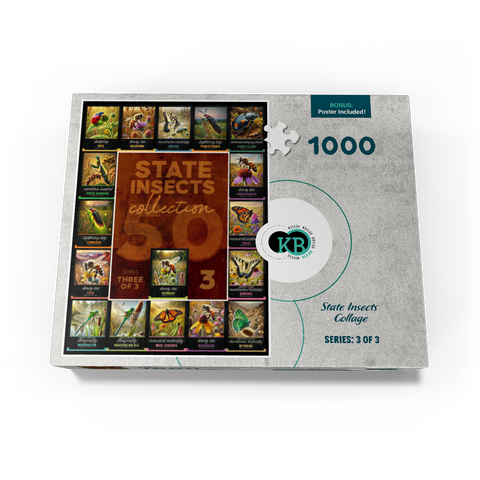 Collage: State Insects Series, Part 3 of 3 1000 Jigsaw Puzzle box view3