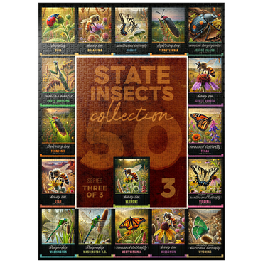 puzzleplate Collage: State Insects Series, Part 3 of 3 1000 Jigsaw Puzzle