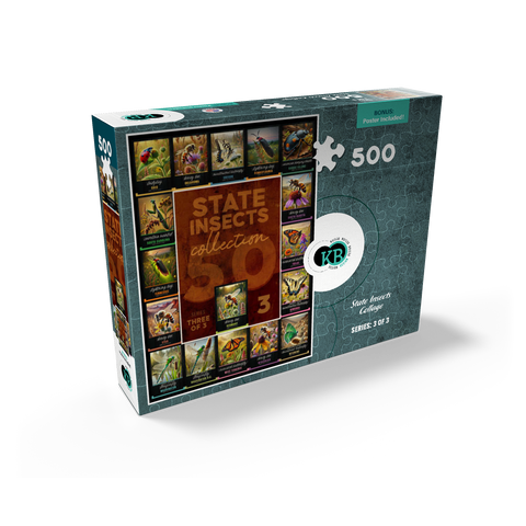 Collage: State Insects Series, Part 3 of 3 500 Jigsaw Puzzle box view2