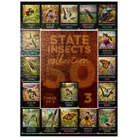 puzzleplate Collage: State Insects Series, Part 3 of 3 500 Jigsaw Puzzle