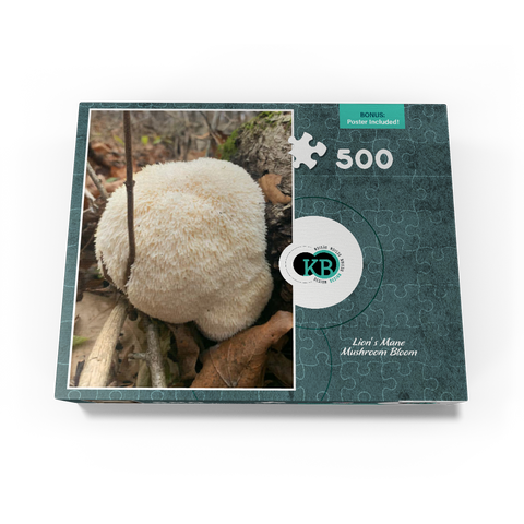 Lion's Mane Mushroom Bloom 500 Jigsaw Puzzle box view3