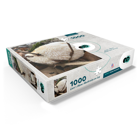 Lion's Mane Mushroom on Log 1000 Jigsaw Puzzle box view1