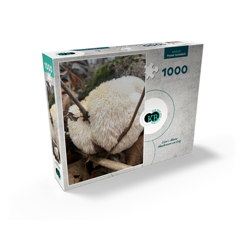 Lion's Mane Mushroom on Log 1000 Jigsaw Puzzle box view2