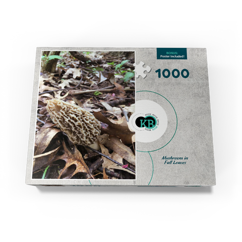 Mushroom in Fall Leaves 1000 Jigsaw Puzzle box view3