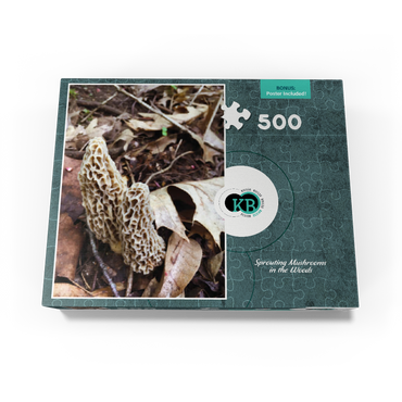 Mushrooms Sprouting in the Woods 500 Jigsaw Puzzle box view3