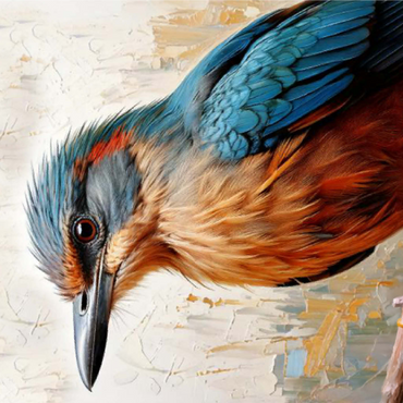 Colorful Kingfisher Bird 1000 Jigsaw Puzzle 3D Modell