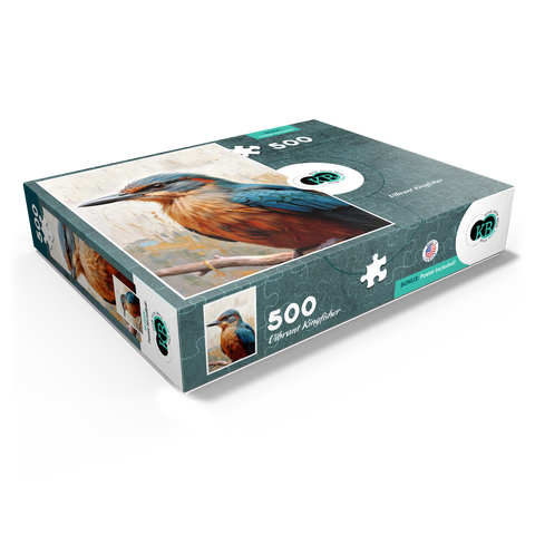 Colorful Kingfisher Bird 500 Jigsaw Puzzle box view1