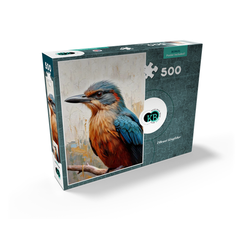 Colorful Kingfisher Bird 500 Jigsaw Puzzle box view2