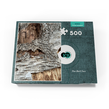 Tree Bark Funny Face 500 Jigsaw Puzzle box view3