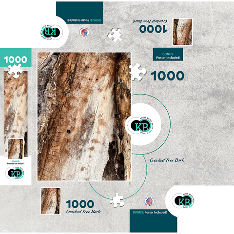 Cracked Tree Bark 1000 Jigsaw Puzzle box 3D Modell