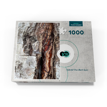 Colorful Tree Bark Scars 1000 Jigsaw Puzzle box view3