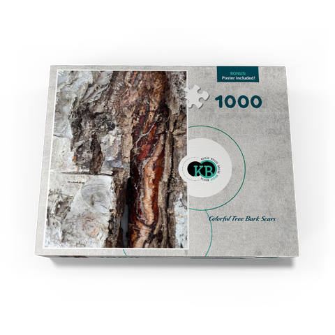 Colorful Tree Bark Scars 1000 Jigsaw Puzzle box view3