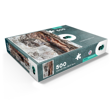 Colorful Tree Bark Scars 500 Jigsaw Puzzle box view1