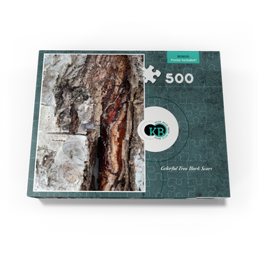 Colorful Tree Bark Scars 500 Jigsaw Puzzle box view3