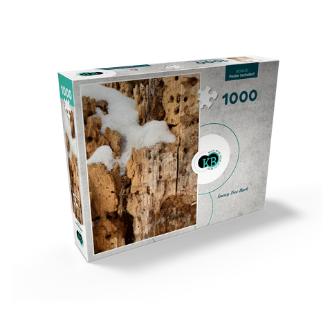 Snowy Tree Bark 1000 Jigsaw Puzzle box view2
