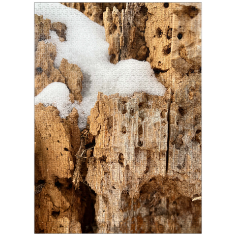 puzzleplate Snowy Tree Bark 1000 Jigsaw Puzzle