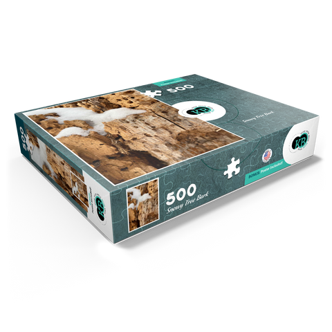 Snowy Tree Bark 500 Jigsaw Puzzle box view1