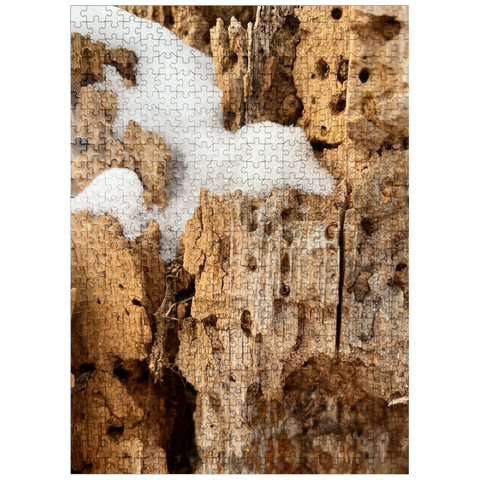 puzzleplate Snowy Tree Bark 500 Jigsaw Puzzle
