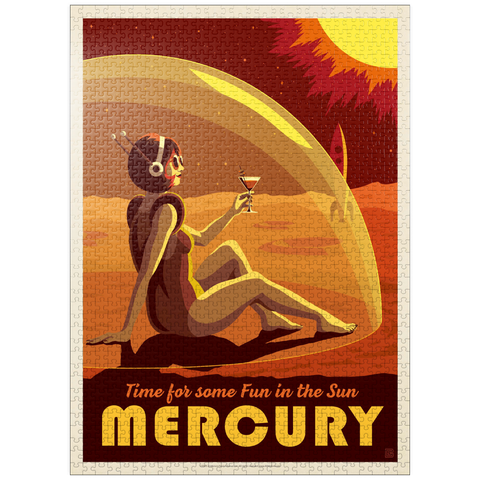 puzzleplate Mercury: Fun In The Sun, Vintage Poster 1000 Jigsaw Puzzle