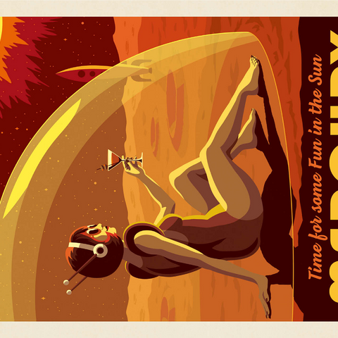 Mercury: Fun In The Sun, Vintage Poster 1000 Jigsaw Puzzle 3D Modell