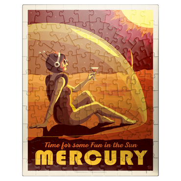 puzzleplate Mercury: Fun In The Sun, Vintage Poster 100 Jigsaw Puzzle
