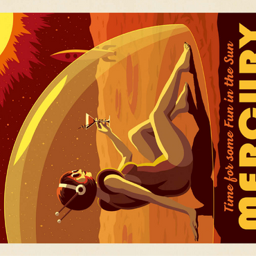 Mercury: Fun In The Sun, Vintage Poster 100 Jigsaw Puzzle 3D Modell