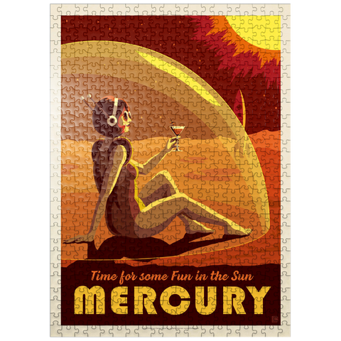 puzzleplate Mercury: Fun In The Sun, Vintage Poster 500 Jigsaw Puzzle