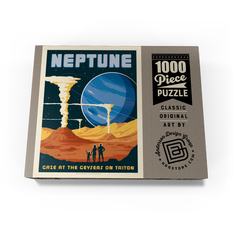 Neptune: The Geysers Of Triton, Vintage Poster 1000 Jigsaw Puzzle box view3