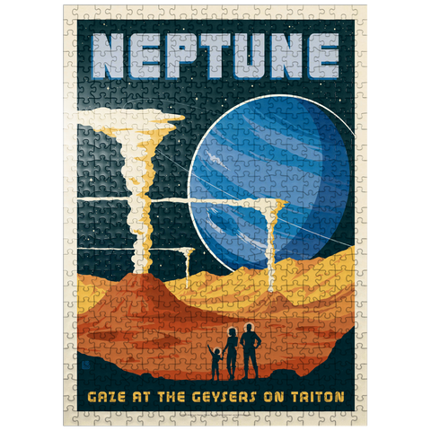 puzzleplate Neptune: The Geysers Of Triton, Vintage Poster 500 Jigsaw Puzzle