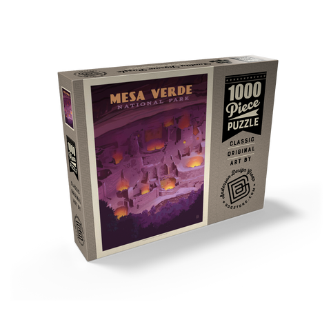 Mesa Verde National Park: Evening Glow, Vintage Poster 1000 Jigsaw Puzzle box view2