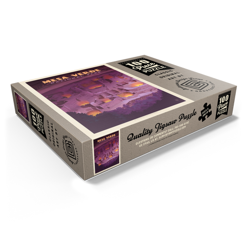 Mesa Verde National Park: Evening Glow, Vintage Poster 100 Jigsaw Puzzle box view1