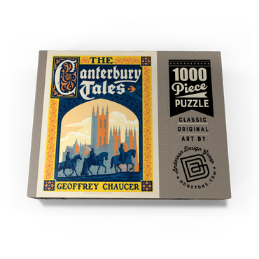 The Canterbury Tales: Geoffrey Chaucer, Vintage Poster 1000 Jigsaw Puzzle box view3