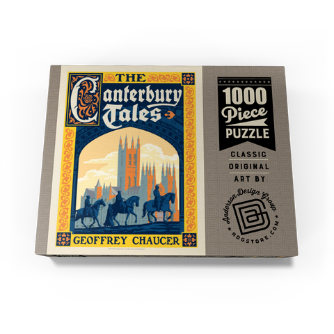 The Canterbury Tales: Geoffrey Chaucer, Vintage Poster 1000 Jigsaw Puzzle box view3