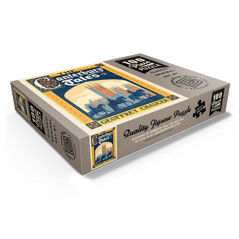 The Canterbury Tales: Geoffrey Chaucer, Vintage Poster 100 Jigsaw Puzzle box view1