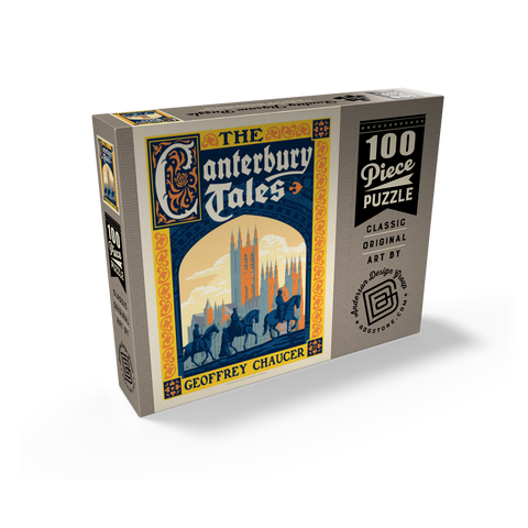 The Canterbury Tales: Geoffrey Chaucer, Vintage Poster 100 Jigsaw Puzzle box view2