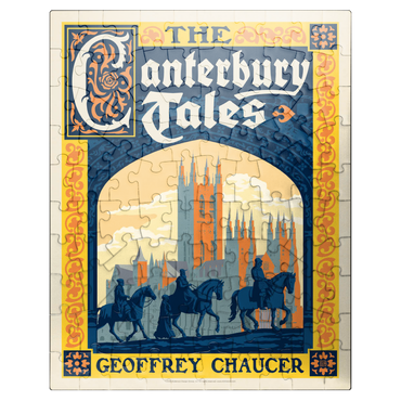 puzzleplate The Canterbury Tales: Geoffrey Chaucer, Vintage Poster 100 Jigsaw Puzzle