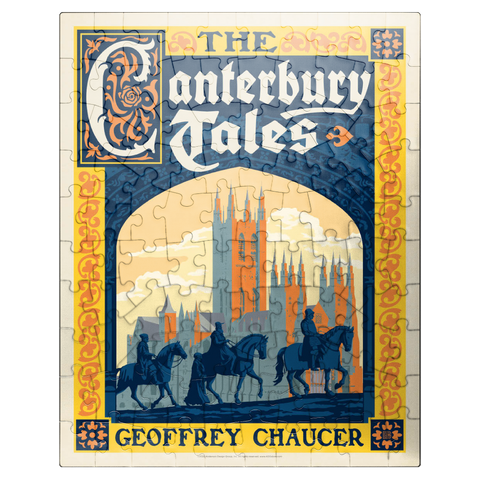puzzleplate The Canterbury Tales: Geoffrey Chaucer, Vintage Poster 100 Jigsaw Puzzle