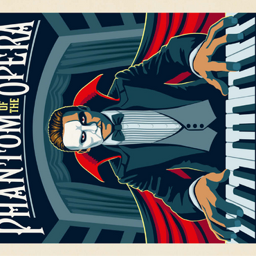 The Phantom Of The Opera: Gaston Laroux, Vintage Poster 100 Jigsaw Puzzle 3D Modell