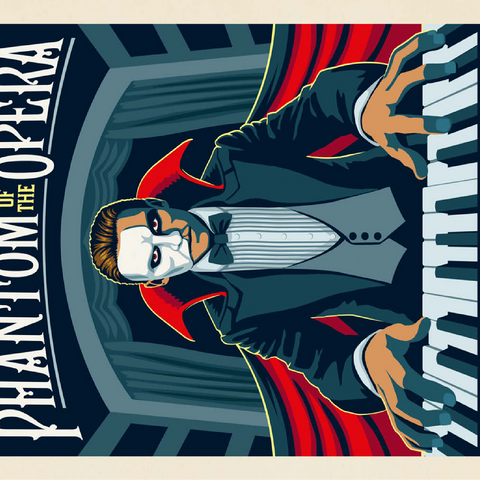 The Phantom Of The Opera: Gaston Laroux, Vintage Poster 100 Jigsaw Puzzle 3D Modell