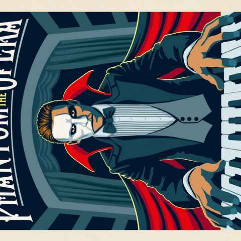 The Phantom Of The Opera: Gaston Laroux, Vintage Poster 500 Jigsaw Puzzle 3D Modell