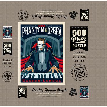 The Phantom Of The Opera: Gaston Laroux, Vintage Poster 500 Jigsaw Puzzle box 3D Modell
