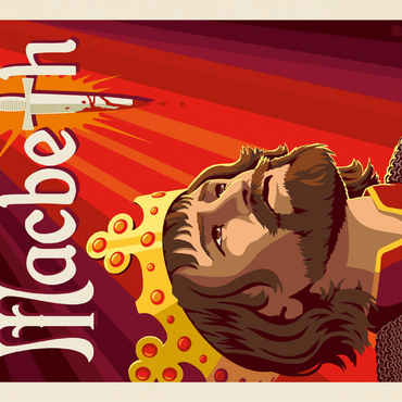 MacBeth: William Shakespeare, Vintage Poster 100 Jigsaw Puzzle 3D Modell