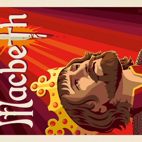 MacBeth: William Shakespeare, Vintage Poster 100 Jigsaw Puzzle 3D Modell