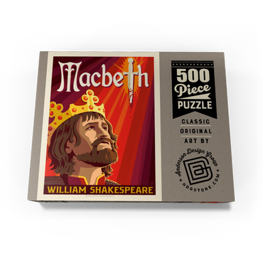 MacBeth: William Shakespeare, Vintage Poster 500 Jigsaw Puzzle box view3