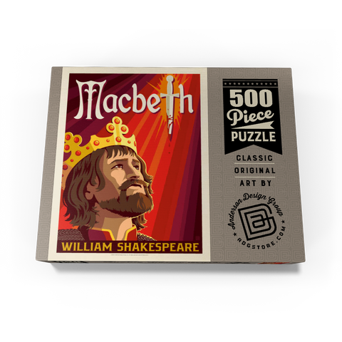 MacBeth: William Shakespeare, Vintage Poster 500 Jigsaw Puzzle box view3