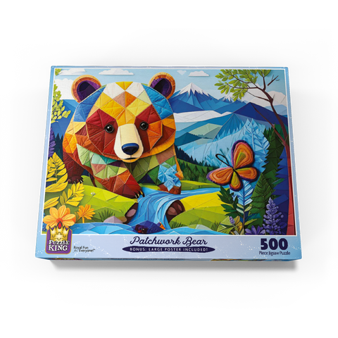 Patchwork Bear 500 Jigsaw Puzzle box view3