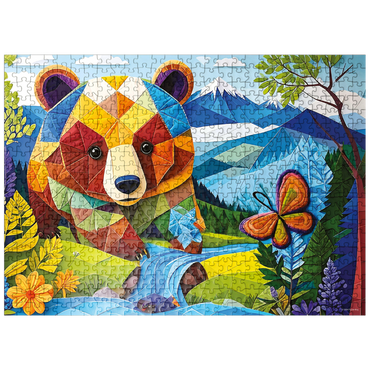 puzzleplate Patchwork Bear 500 Jigsaw Puzzle