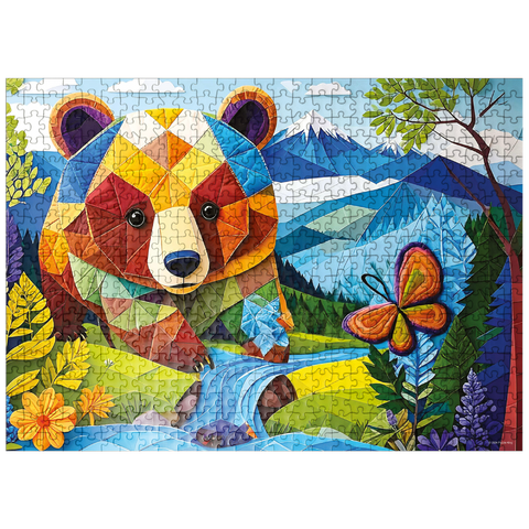 puzzleplate Patchwork Bear 500 Jigsaw Puzzle